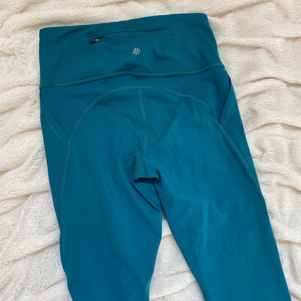 Athleta lighting tight leggings 7/8 teal Sz XS - Picture 5 of 8